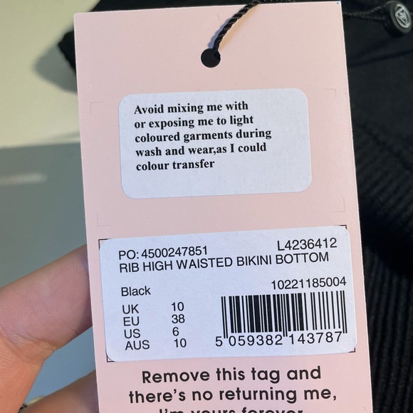 NWT Black MISSGUIDED Swimsuit Bottoms - Picture 3 of 4